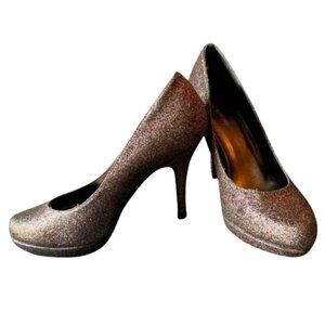 Glitter Platform Pumps Pink Purple Sparkle Party Heels Size 8 Call It Spring